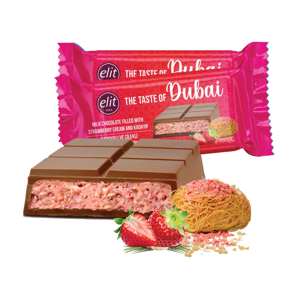 12x Elit Schokolade nach Dubai Art - Erdbeercreme 90g – NOVOME GmbH