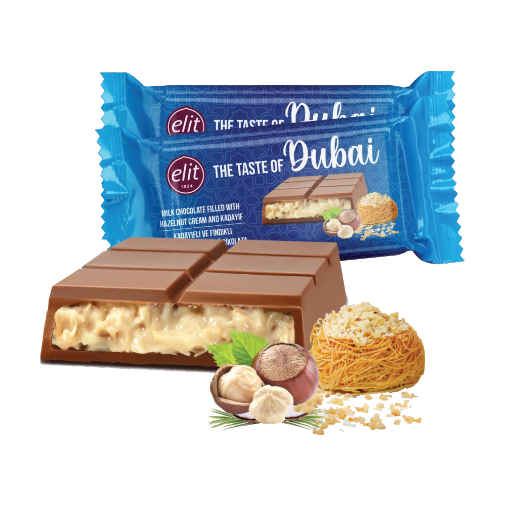 12x Elit Schokolade nach Dubai Art - Haselnusscreme 90g