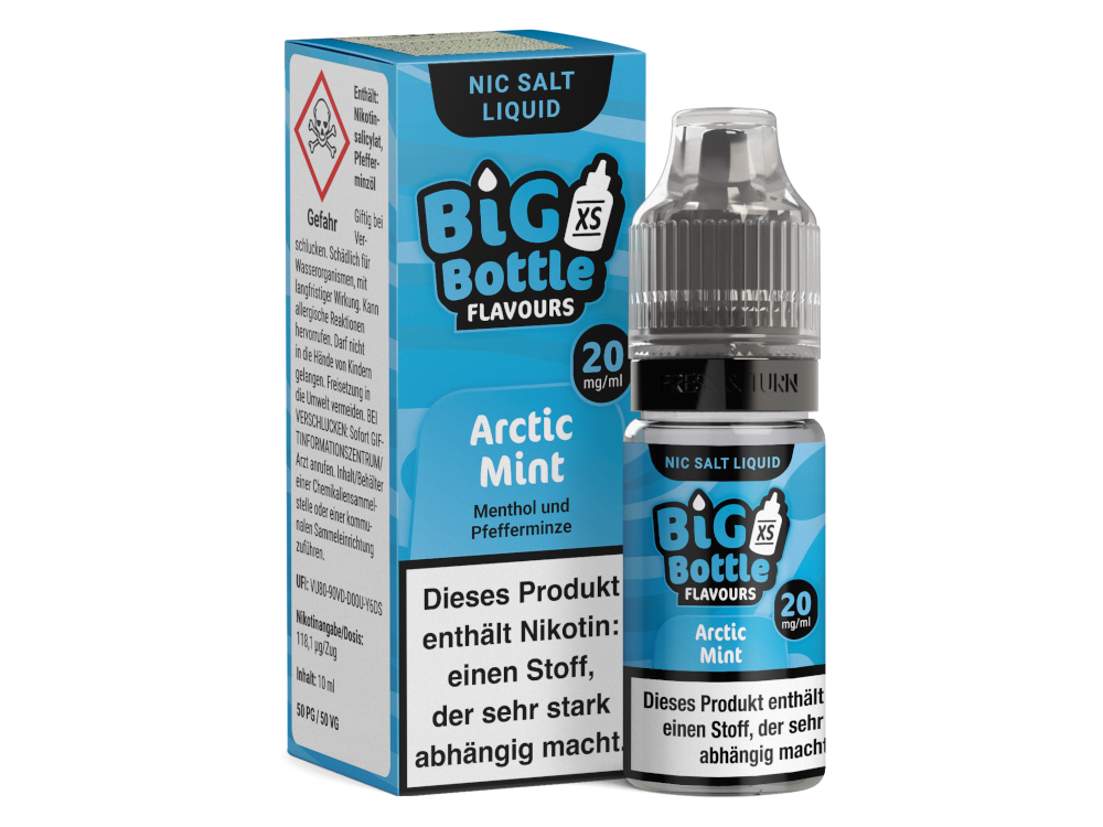 10x Big Bottle - Artic Mint - Nikotinsalz Liquid 20 mg/ml