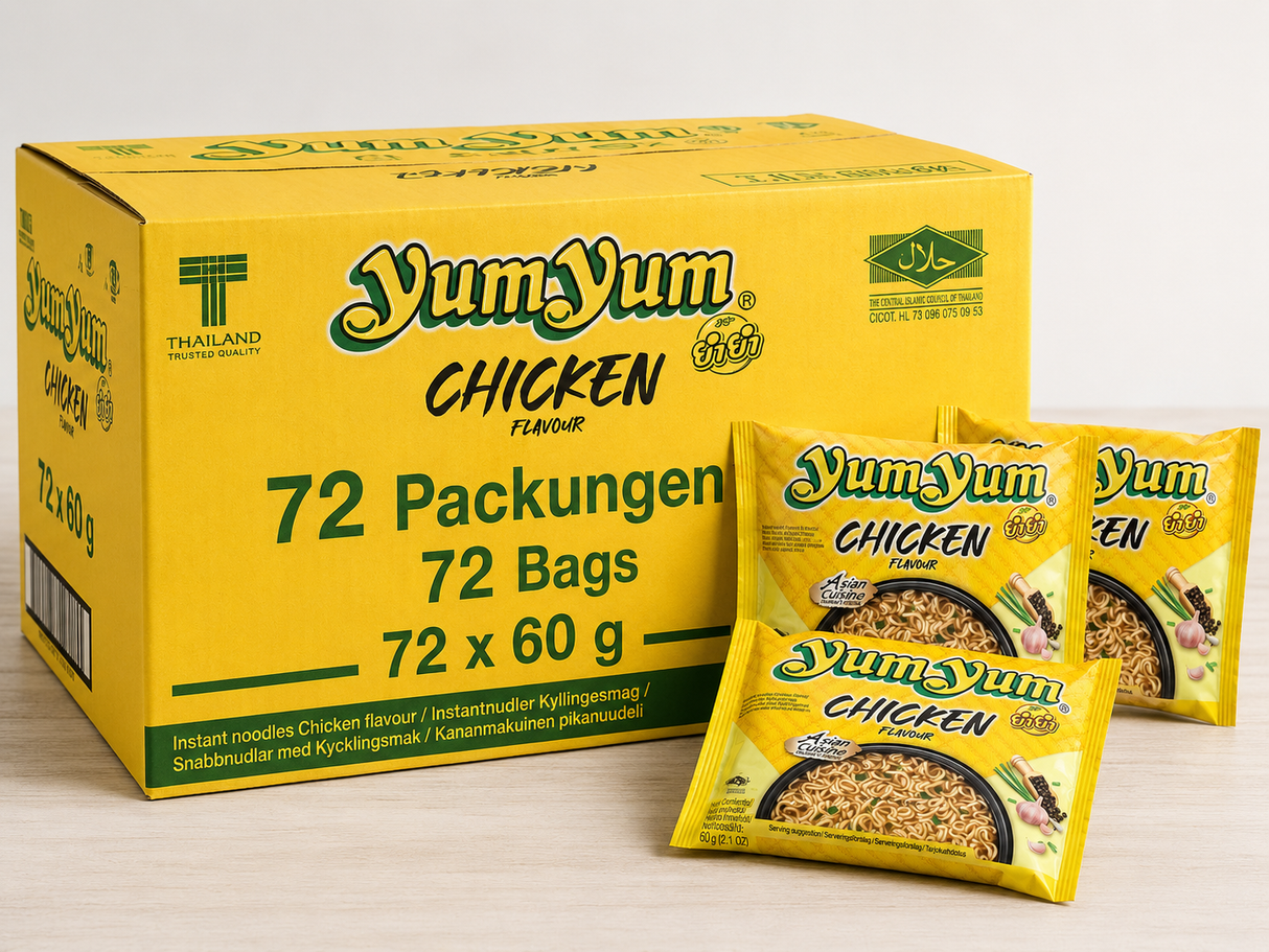 72 x Stück Yum Yum Chicken 60g Vorratspackung