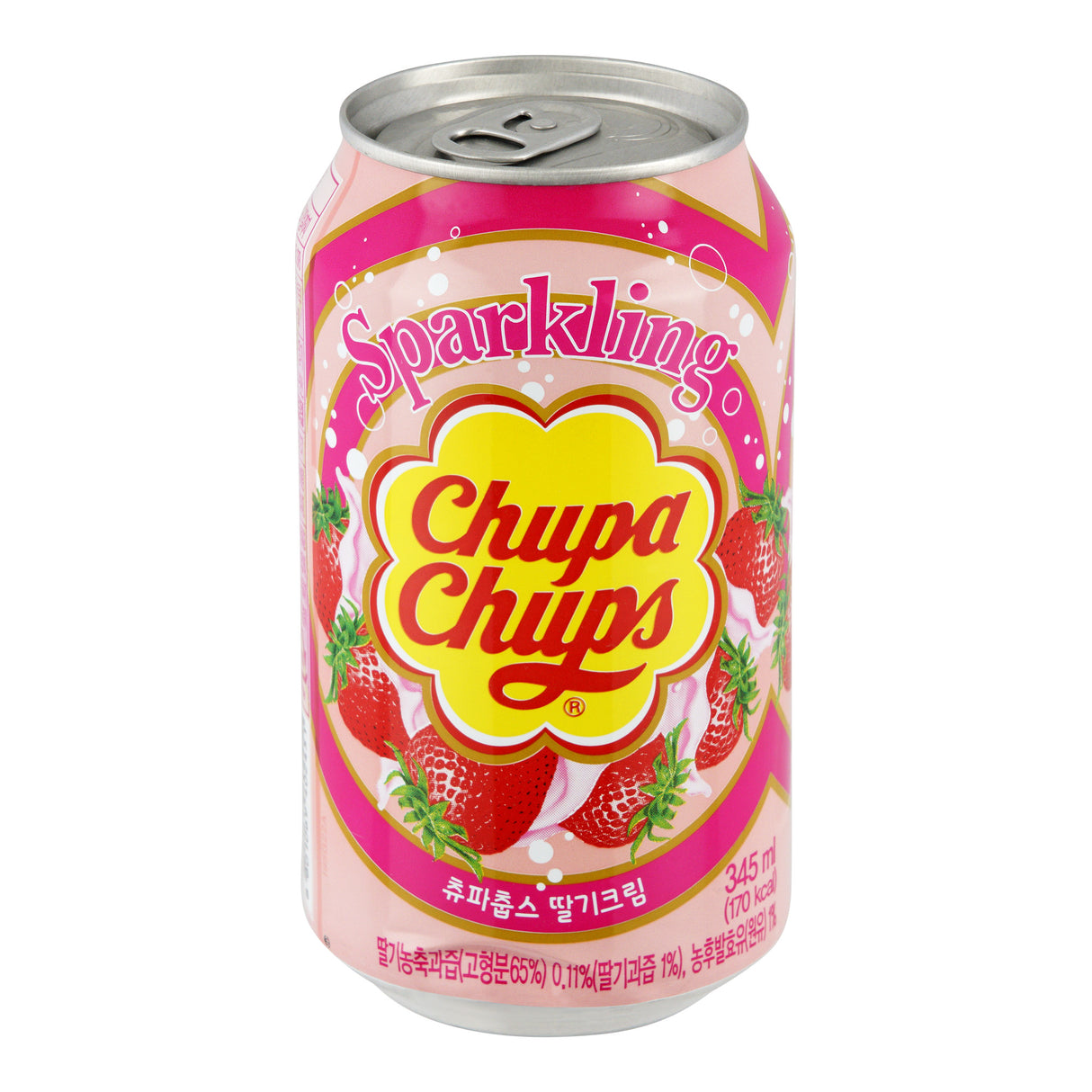 24x Chupa Chups Strawberry Cream Flavour 345ml