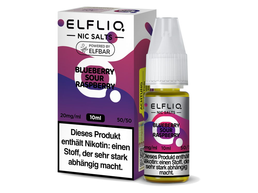 10x ELFLIQ - Blueberry Sour Raspberry - Nikotinsalz Liquid 20 mg/ml
