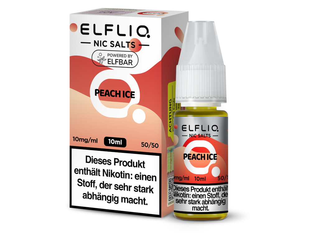10x ELFLIQ - Peach Ice - Nikotinsalz Liquid 10 mg/ml