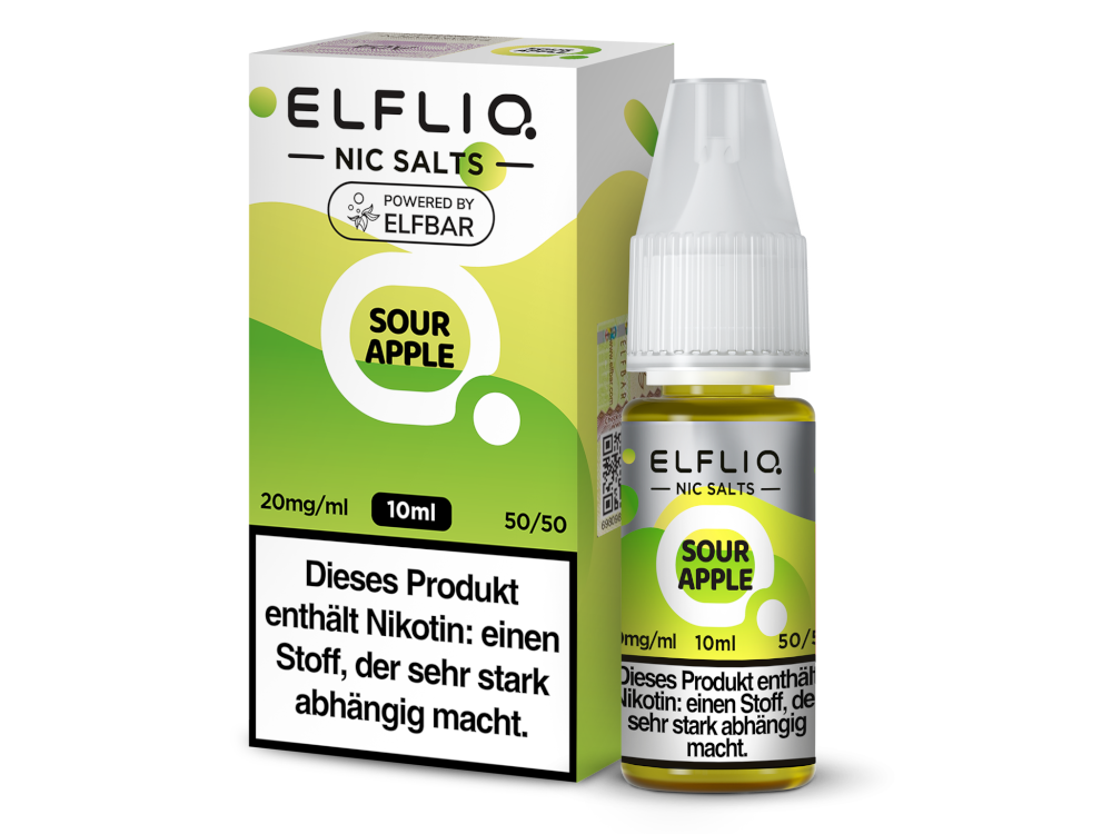 10x ELFLIQ - Sour Apple - Nikotinsalz Liquid 20 mg/ml