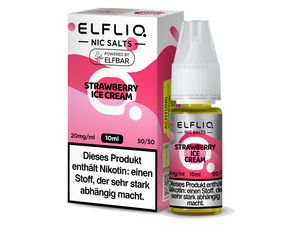 10x ELFLIQ - Strawberry Ice Cream - Nikotinsalz Liquid 20 mg/ml