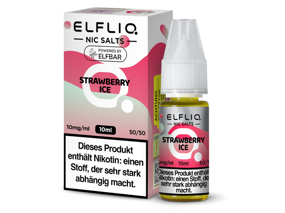 10x ELFLIQ - Strawberry Ice - Nikotinsalz Liquid 10 mg/ml