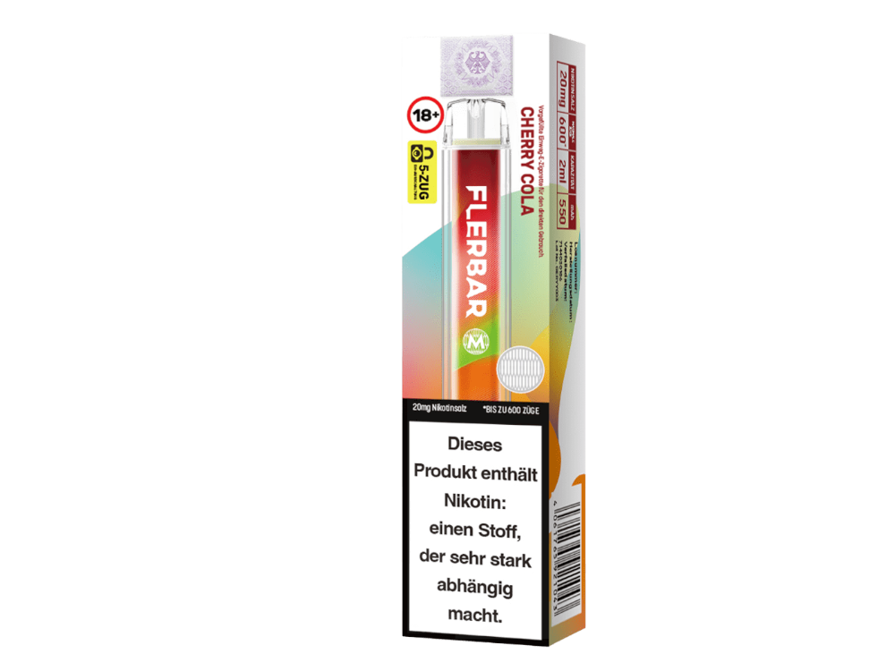 10x Flerbar - M Einweg E-Zigarette - Cherry Cola 20 mg/ml