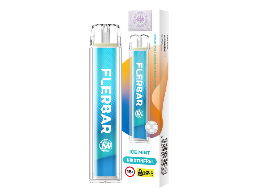 10x Flerbar - M Einweg E-Zigarette - Ice Mint 0 mg/ml