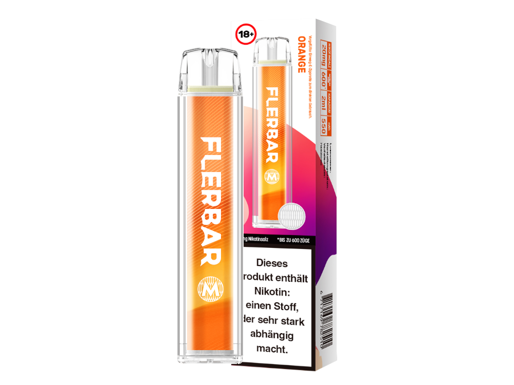 10x Flerbar - M Einweg E-Zigarette - Orange 20 mg/ml