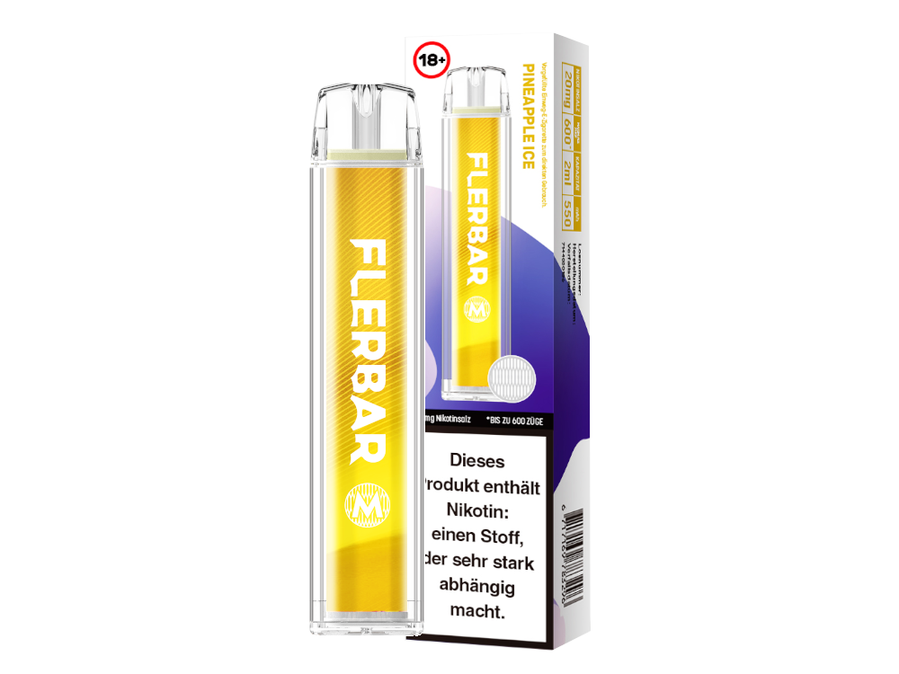 10x Flerbar - M Einweg E-Zigarette - Pineapple Ice 20 mg/ml