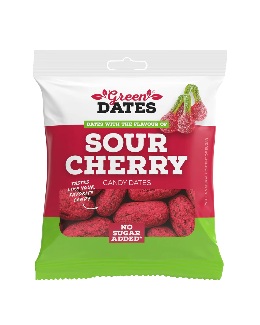 16x Green Dates Datteln Sour Cherry