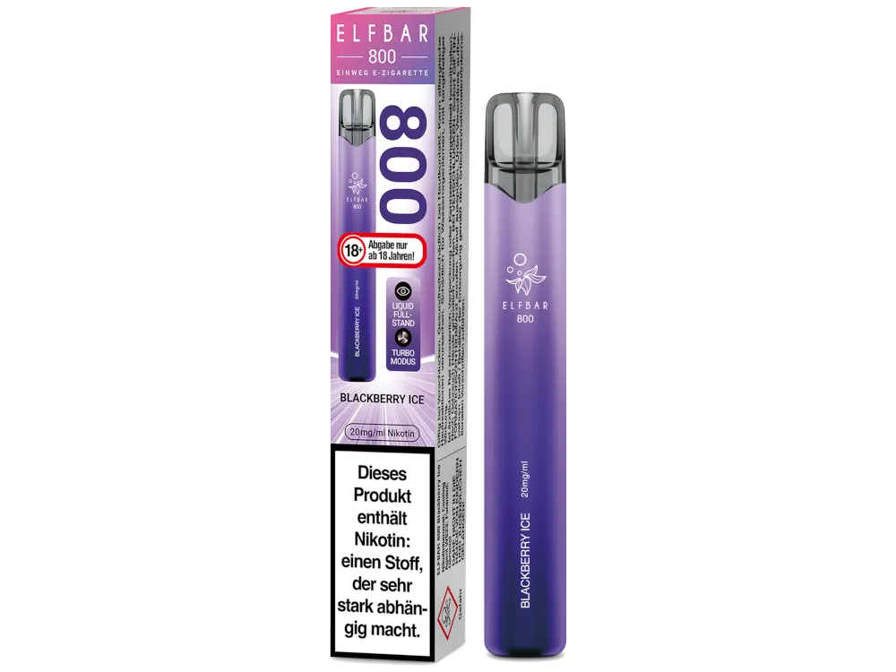 10x Elfbar 800 Blackberry Ice Einweg E-Zigarette
