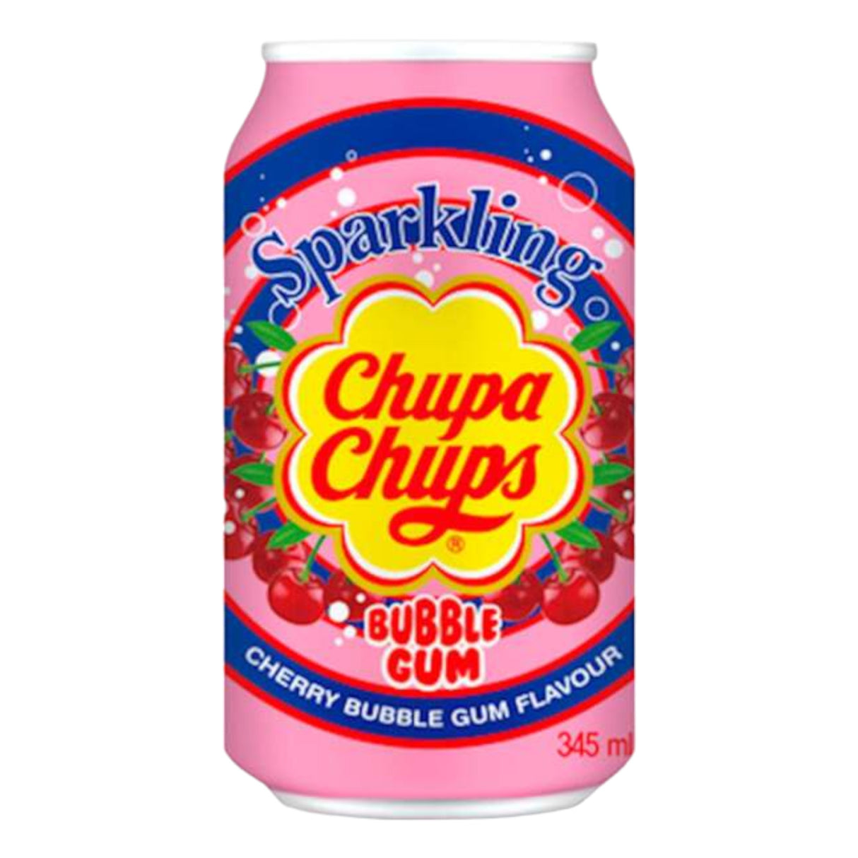 24x Chupa Chups Sparkling Bubble Gum Cherry 345ml