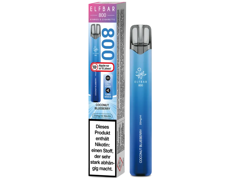 10x Elfbar 800 Coconut Blueberry Einweg E-Zigarette