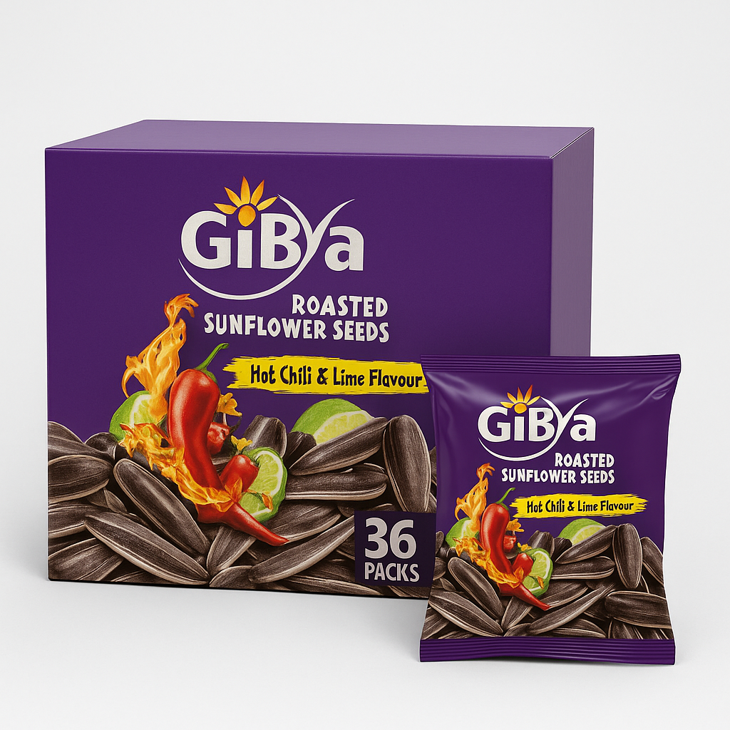 36x GiBya Hot Chili & Lime 100g Sonnenblumenkerne