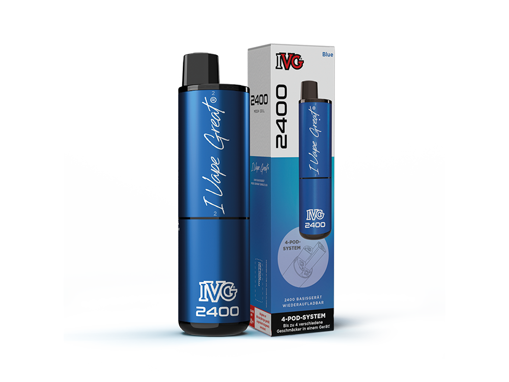 10x IVG - 2400 Akku 1000 mAh (Basisgerät) blau