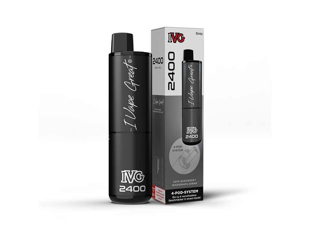 10x IVG - 2400 Akku 1000 mAh (Basisgerät) grau