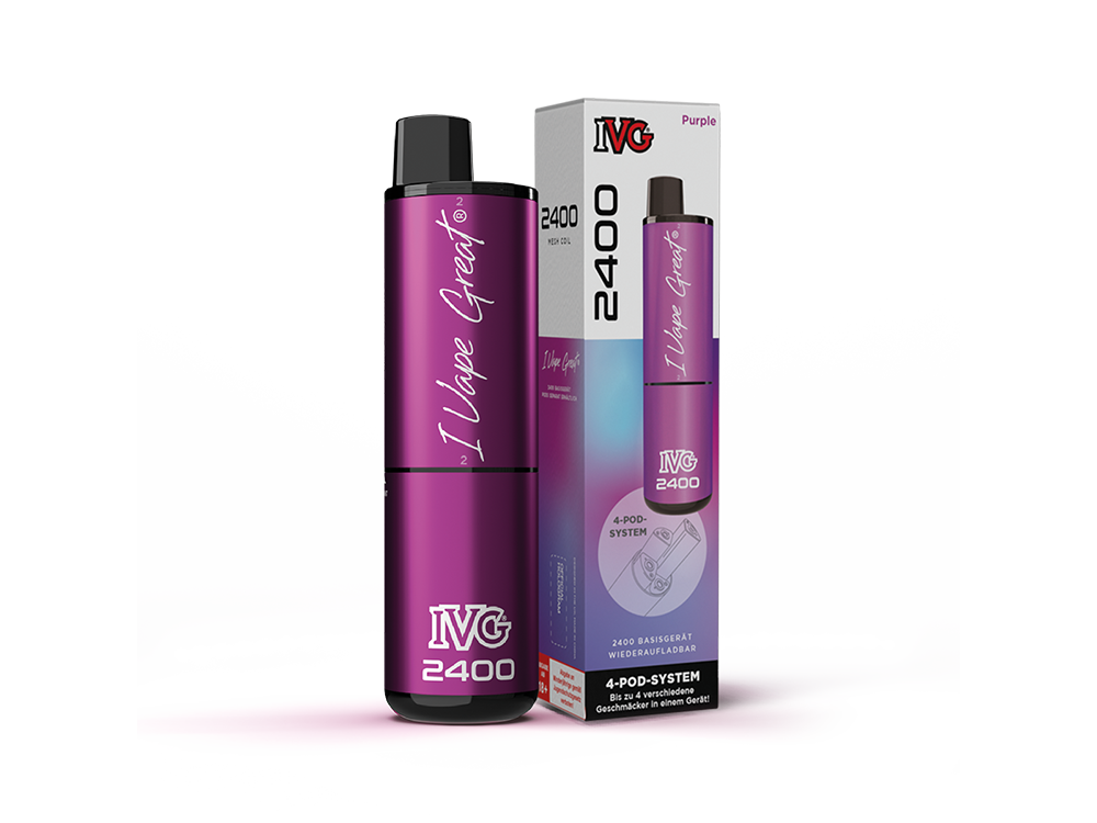 10x IVG - 2400 Akku 1000 mAh (Basisgerät) lila