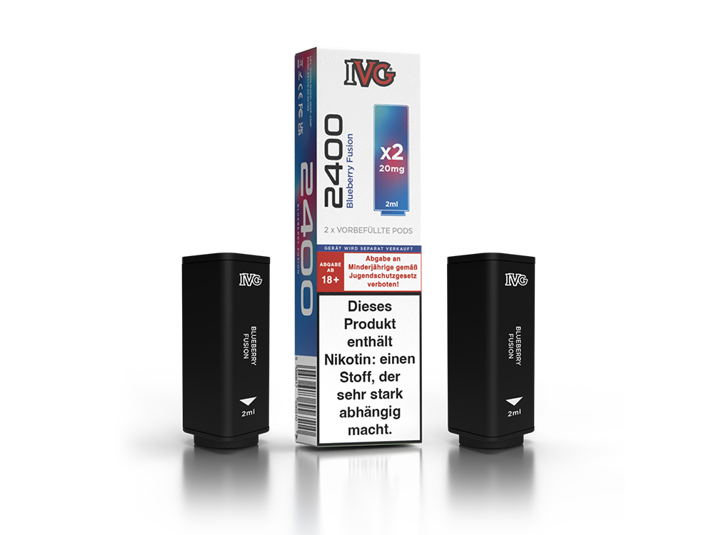 10x IVG - 2400 Pod Blueberry Fusion 20 mg/ml (2 Stück pro Packung)