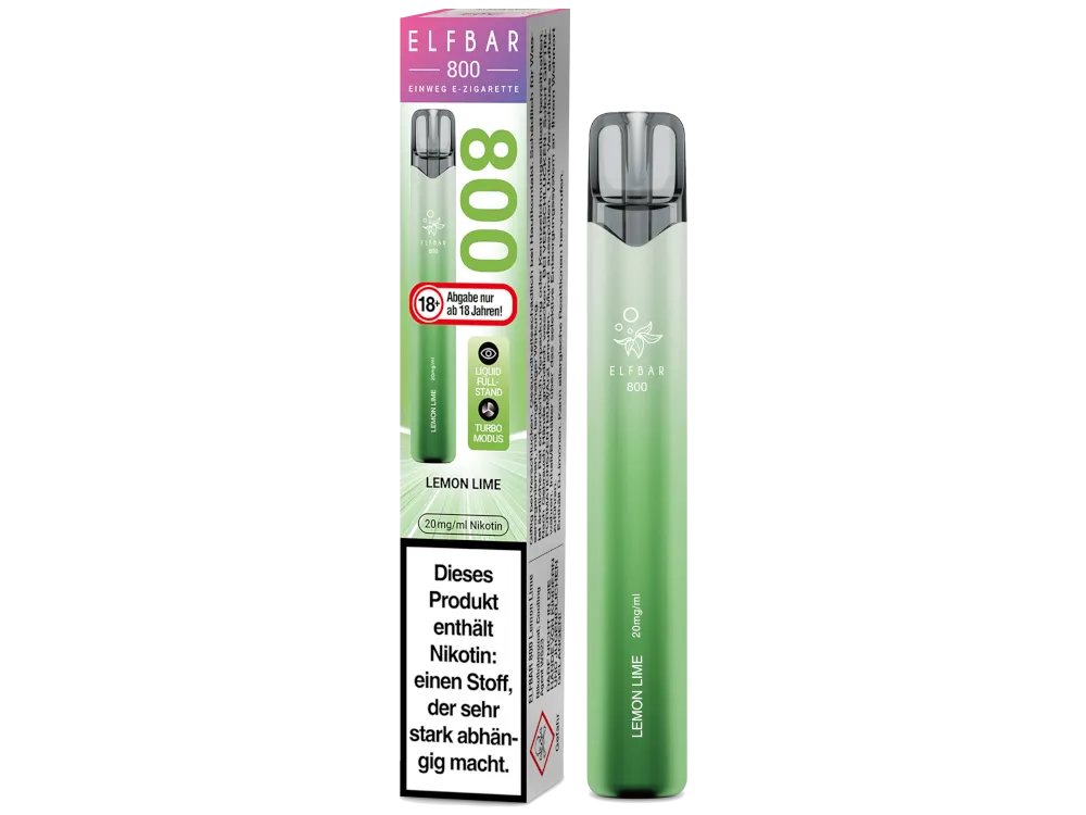 10x Elfbar 800 Lemon Lime Einweg E-Zigarette