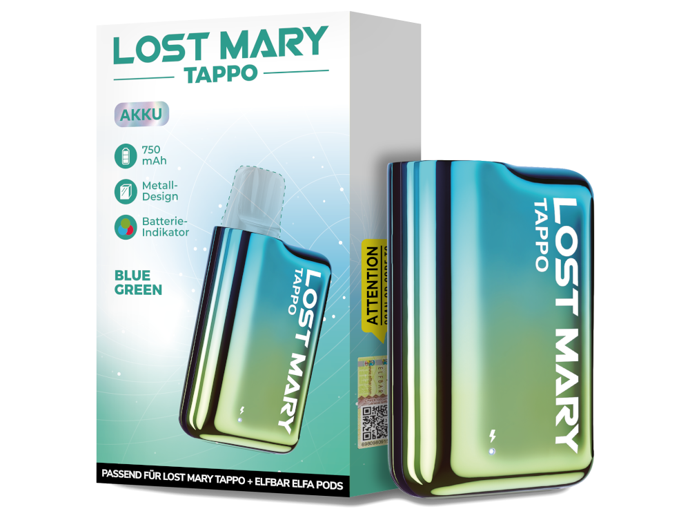 10x Lost Mary - Tappo Akku 750 mAh blau-grün