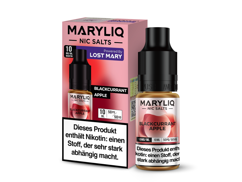 10x MARYLIQ - Blackcurrant Apple - Nikotinsalz Liquid 10 mg/ml
