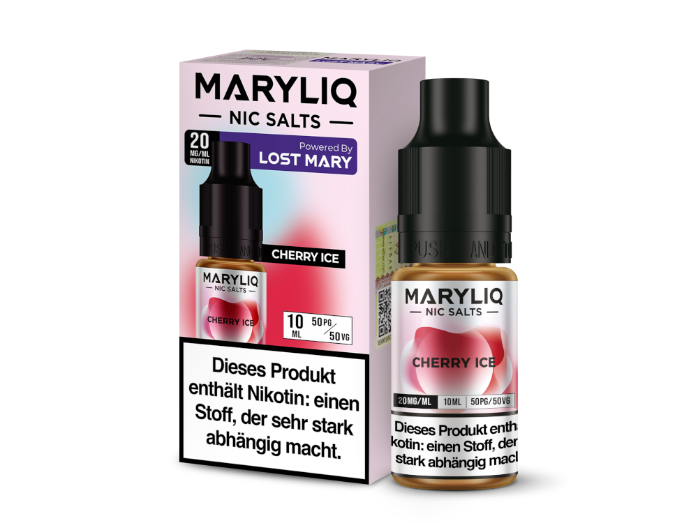 10x MARYLIQ - Cherry Ice - Nikotinsalz Liquid 20 mg/ml
