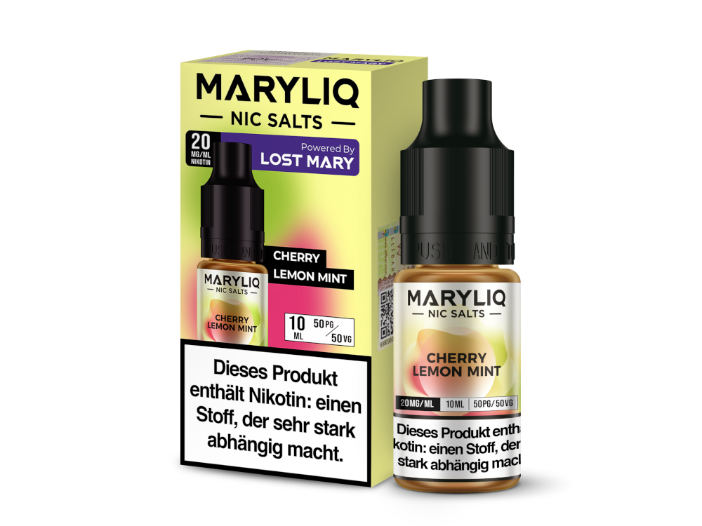 10x MARYLIQ - Cherry Lemon Mint - Nikotinsalz Liquid 20 mg/ml