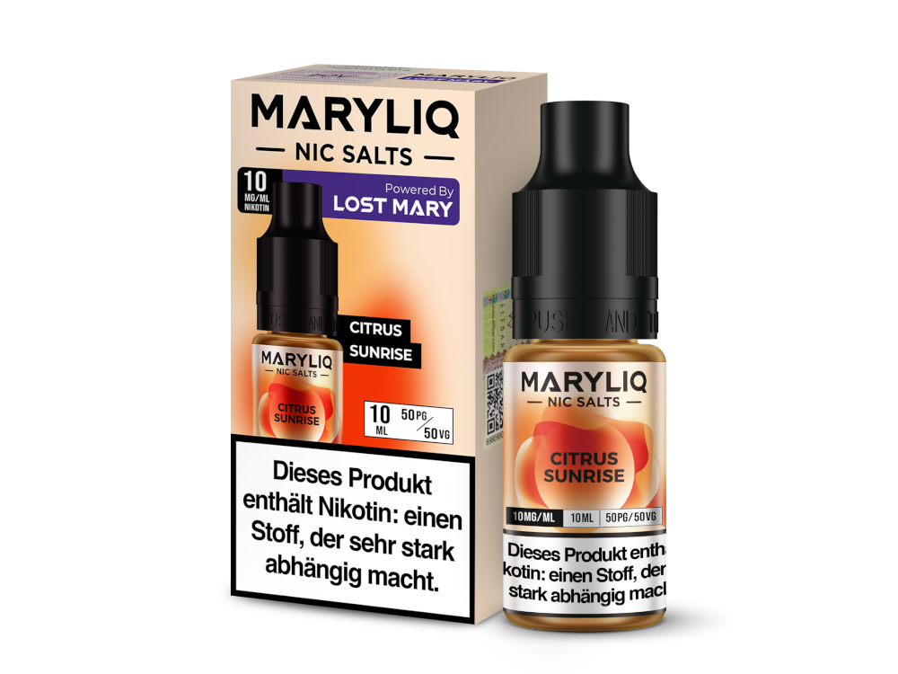 10x MARYLIQ - Citrus Sunrise - Nikotinsalz Liquid 10 mg/ml