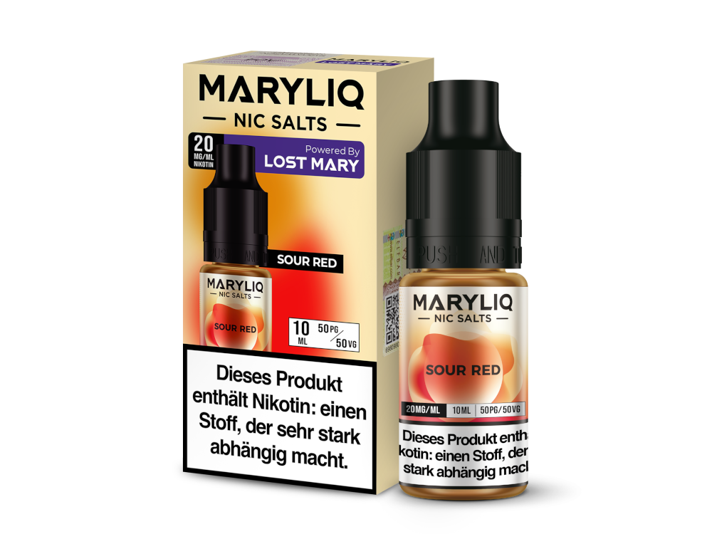 10x MARYLIQ - Sour Red - Nikotinsalz Liquid 20 mg/ml