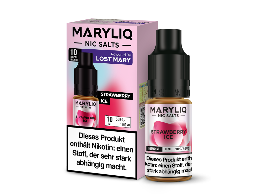 10x MARYLIQ - Strawberry Ice - Nikotinsalz Liquid 10 mg/ml