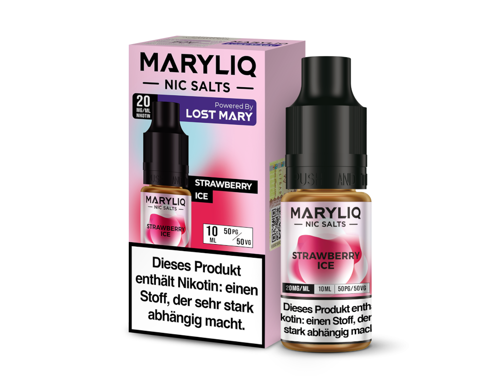 10x MARYLIQ - Strawberry Ice - Nikotinsalz Liquid 20 mg/ml