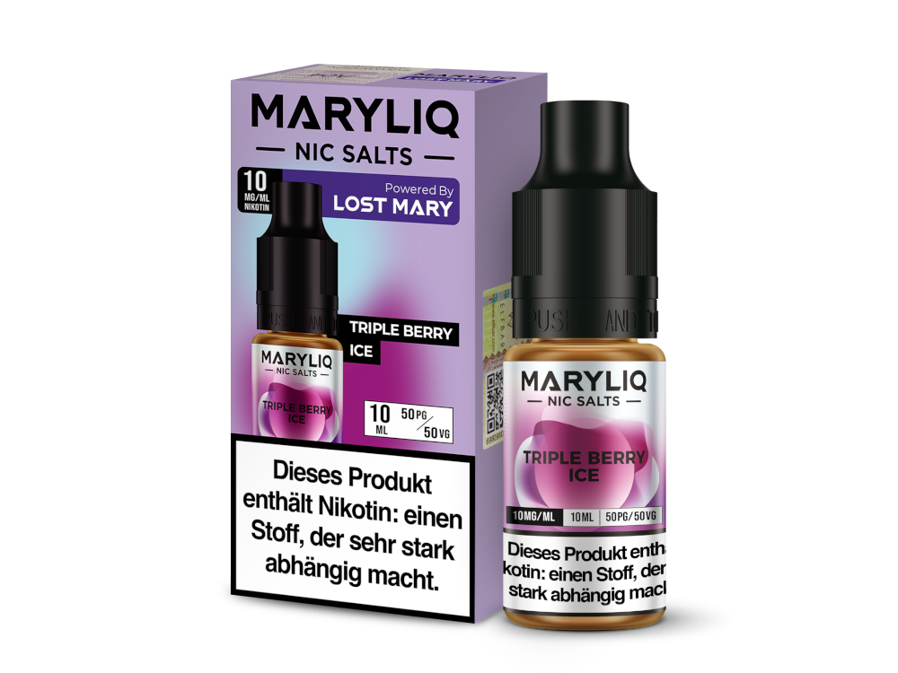10x MARYLIQ - Triple Berry Ice - Nikotinsalz Liquid 10 mg/ml