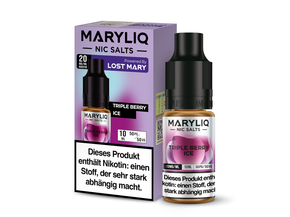 10x MARYLIQ - Triple Berry Ice - Nikotinsalz Liquid 20 mg/ml