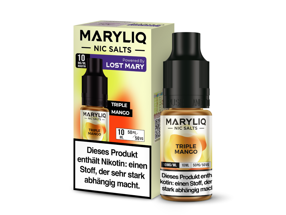 10x MARYLIQ - Triple Mango - Nikotinsalz Liquid 10 mg/ml