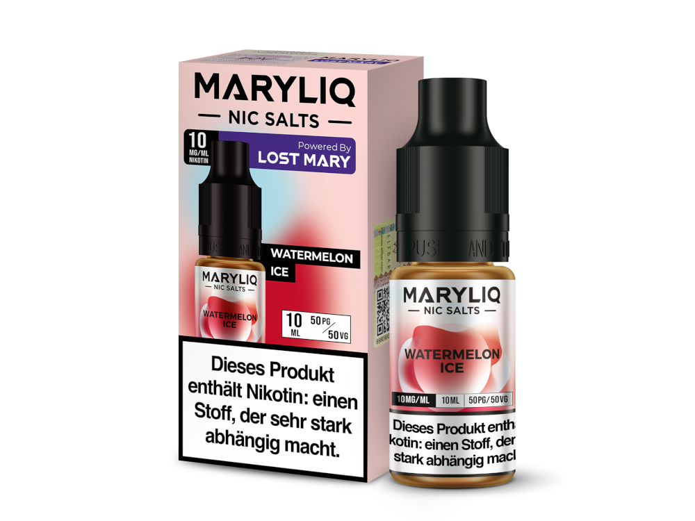 10x MARYLIQ - Watermelon Ice - Nikotinsalz Liquid 10 mg/ml