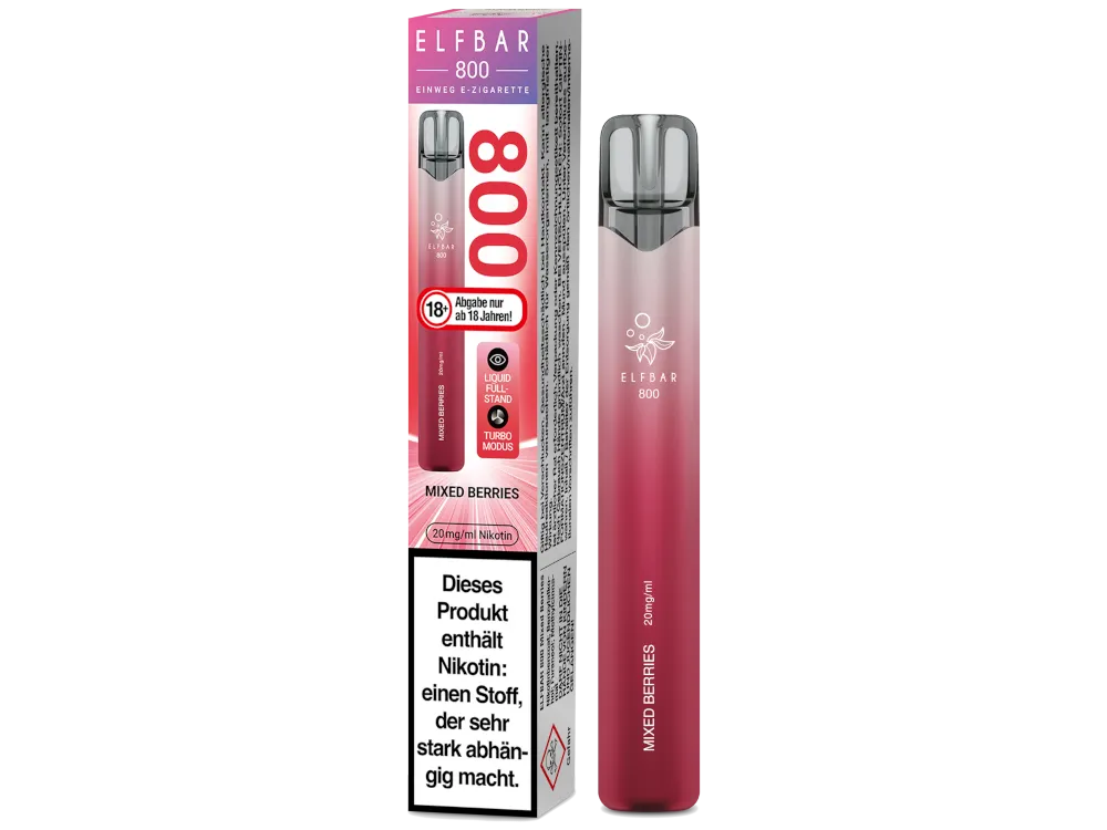 10x Elfbar 800 Mixed Berries Einweg E-Zigarette