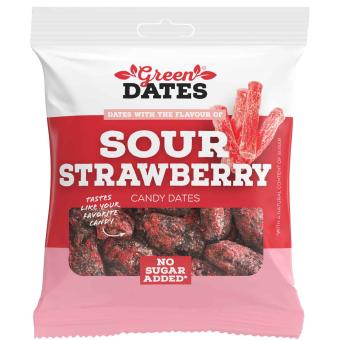 16x Green Dates Datteln Sour Strawberry