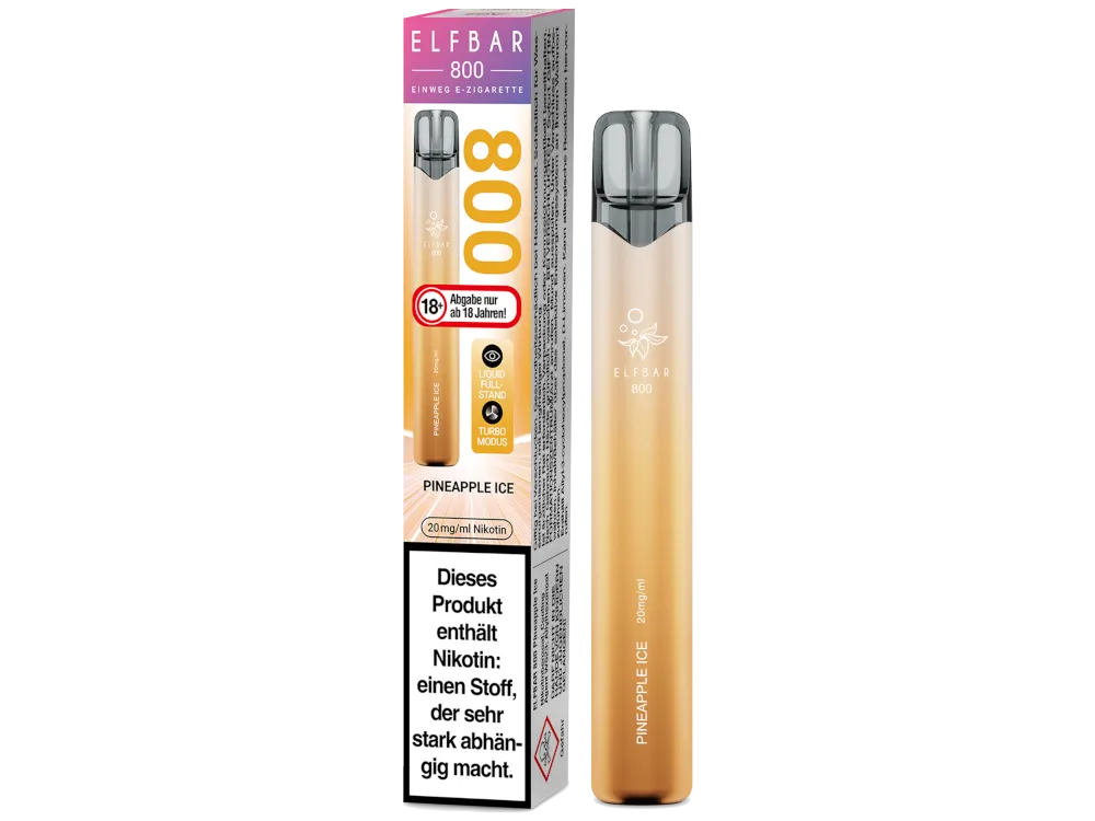 10x Elfbar 800 Pineapple Ice Einweg E-Zigarette