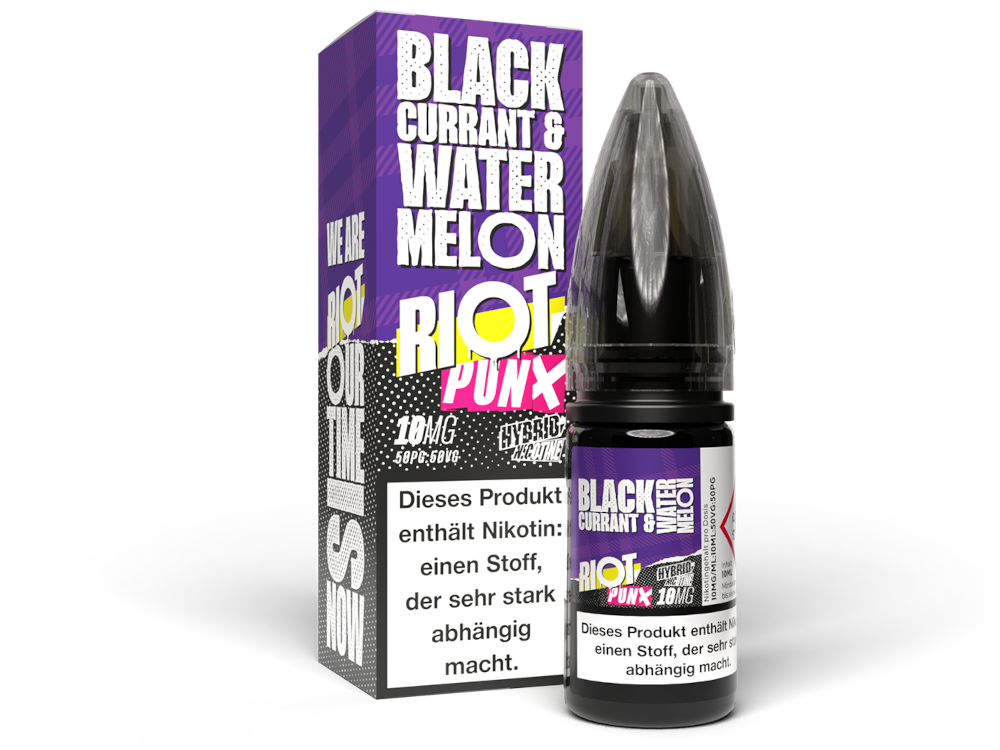 50x Riot Squad - PUNX - Blackcurrant & Watermelon - Hybrid Nikotinsalz Liquid 10 mg/ml