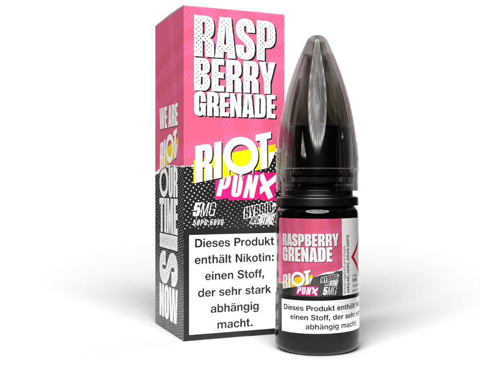 50x Riot Squad - PUNX - Raspberry Grenade - Hybrid Nikotinsalz Liquid 5 mg/ml