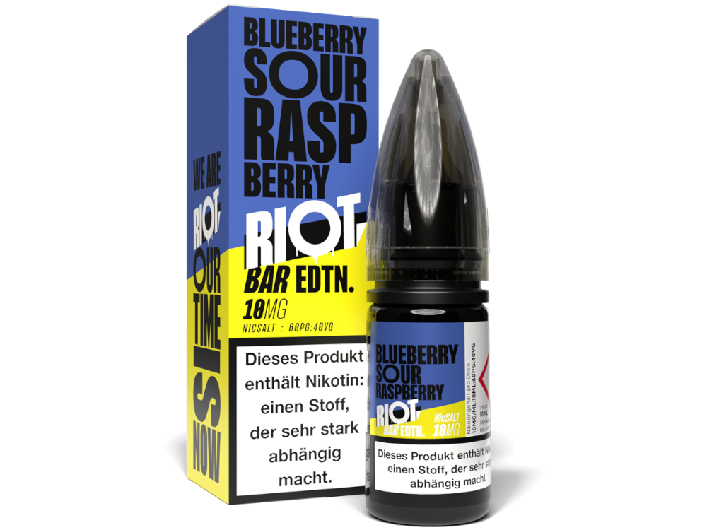 50x Riot Squad - BAR EDTN. - Blueberry Sour Raspberry - Nikotinsalz Liquid 10 mg/ml