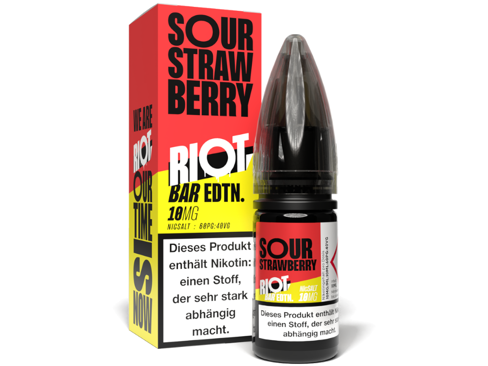 50x Riot Squad - BAR EDTN. - Sour Strawberry - Nikotinsalz Liquid 10 mg/ml