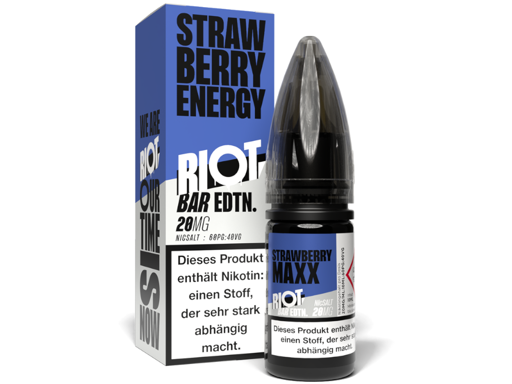50x Riot Squad - BAR EDTN. - Strawberry MAXX Energy - Nikotinsalz Liquid 20 mg/ml