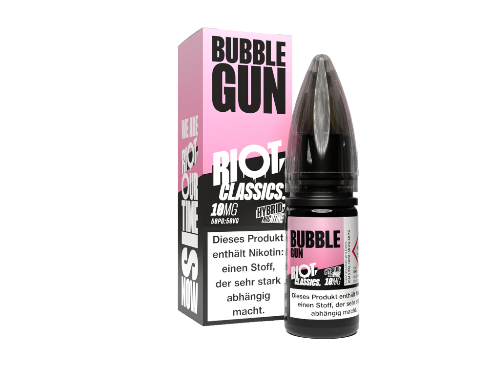 50x Riot Squad - Classics - Bubblegun - Hybrid Nikotinsalz Liquid 10 mg/ml