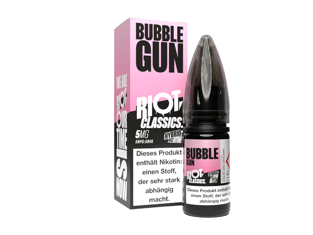 50x Riot Squad - Classics - Bubblegun - Hybrid Nikotinsalz Liquid 5 mg/ml