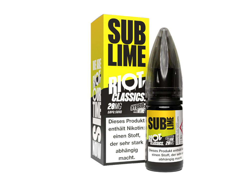 50x Riot Squad - Classics - Sub Lime - Hybrid Nikotinsalz Liquid 20 mg/ml