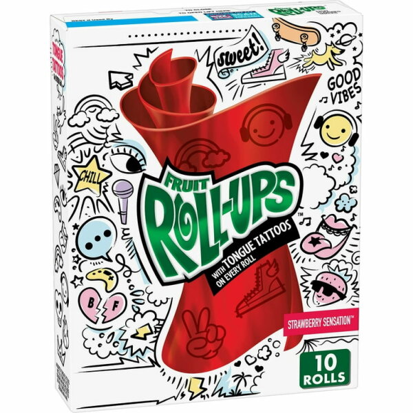 10x Fruit Roll-Ups Strawberry Sensation