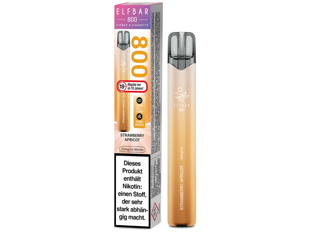 10x Elfbar 800 Strawberry Apricot Einweg E-Zigarette