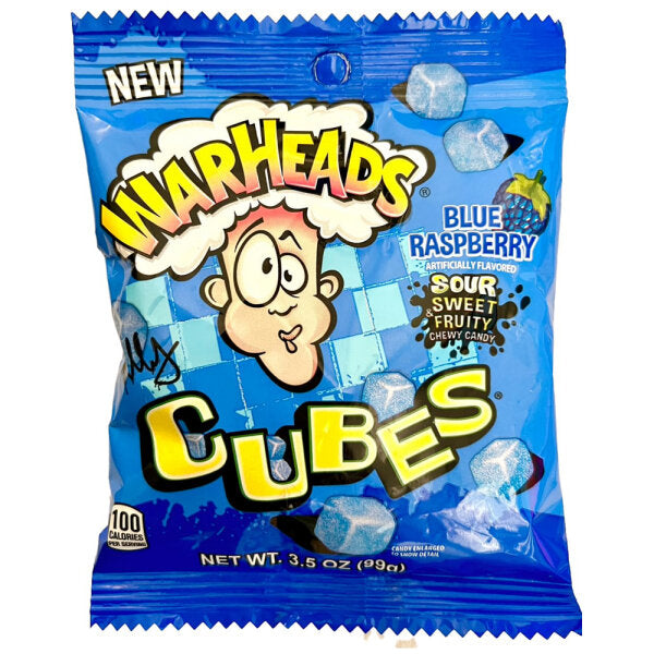12x Warheads Chewy Cubes Blue Raspberry PEG